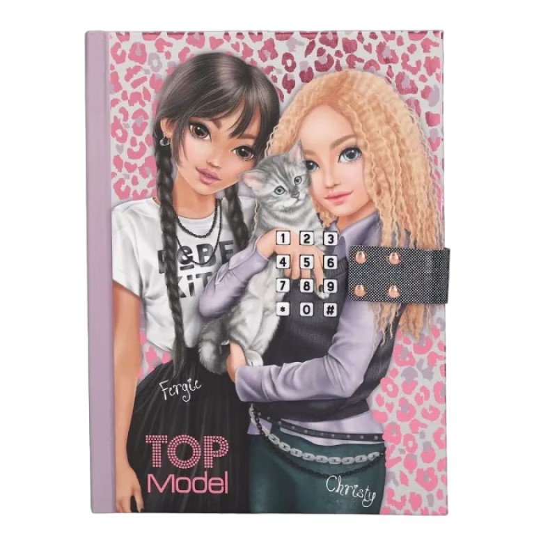 TOPModel Dagbok med kod & musik (Rebel Kitty)