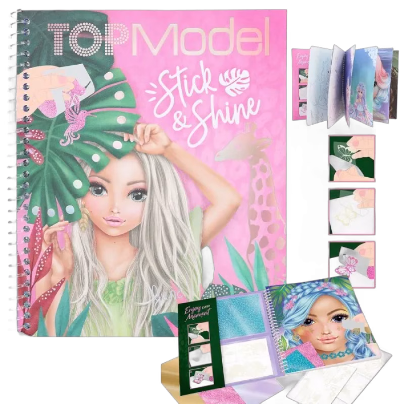 TOPModel Målarbok Stick & Shine