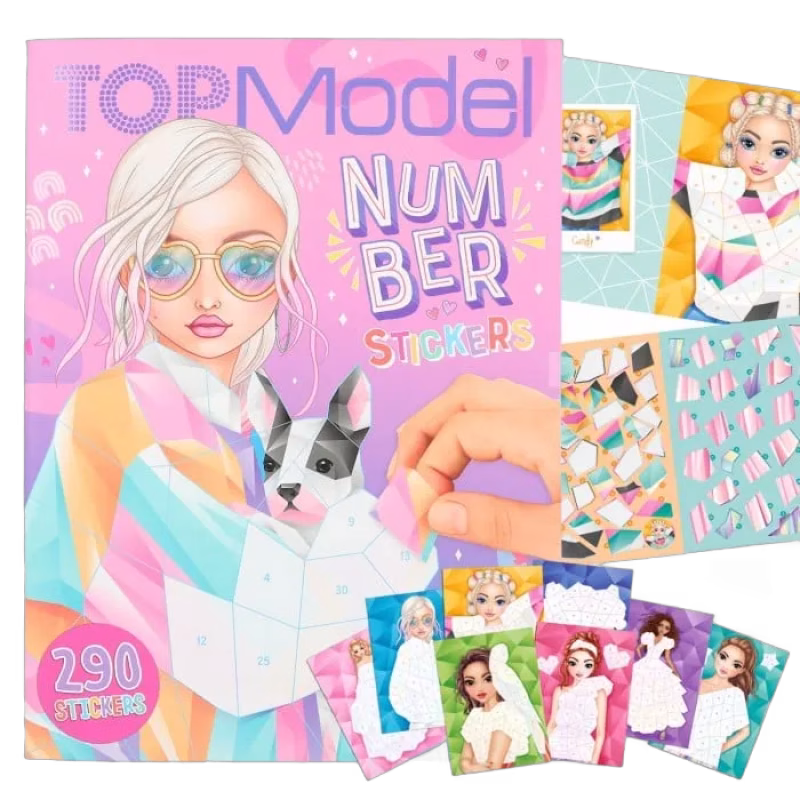 TOPModel Nummer Stickersbok
