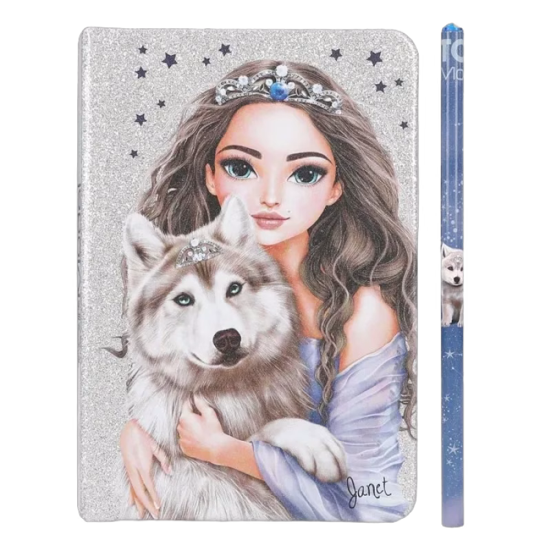 TOPModel Skrivhäfte med penna (Wolf)