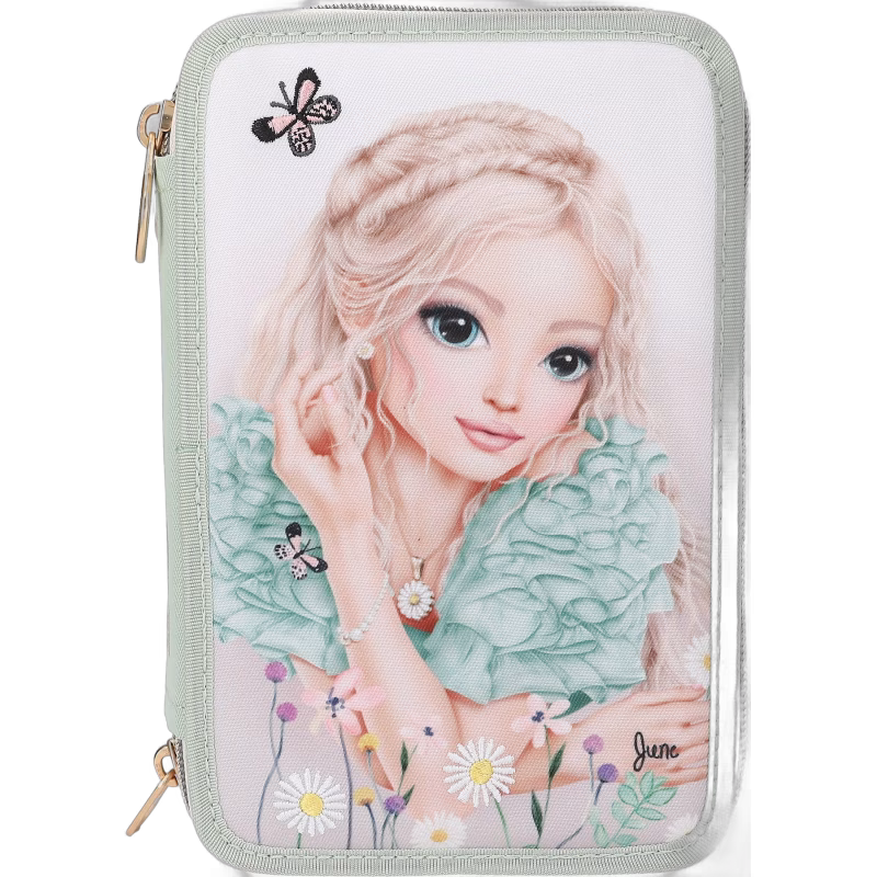 TOPModel Trippelpennfodral Summer Feeling, Ljusgrön