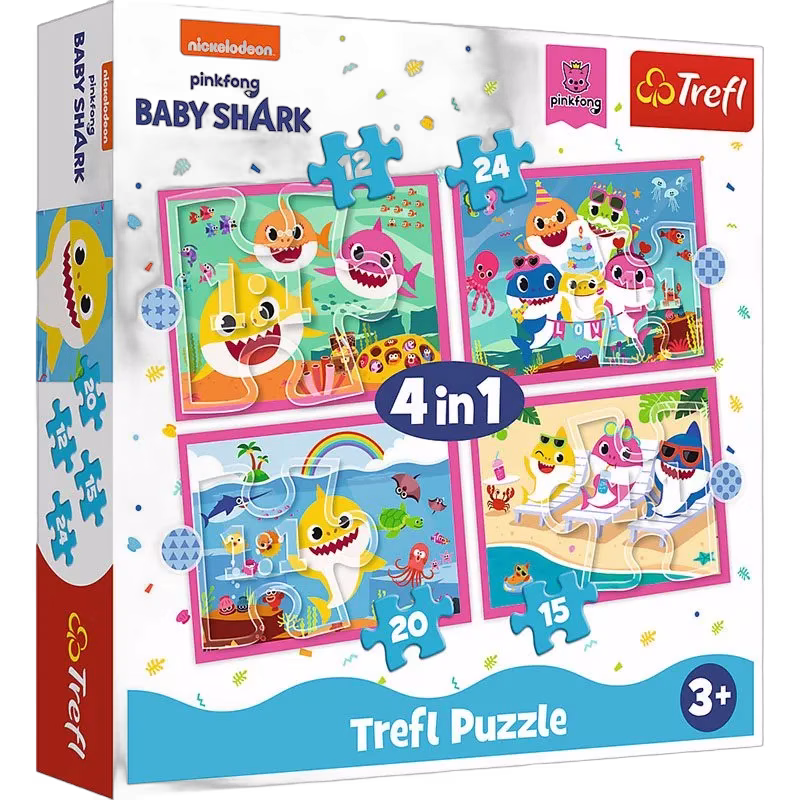 Trefl babypussel 4-i-1, Baby Shark