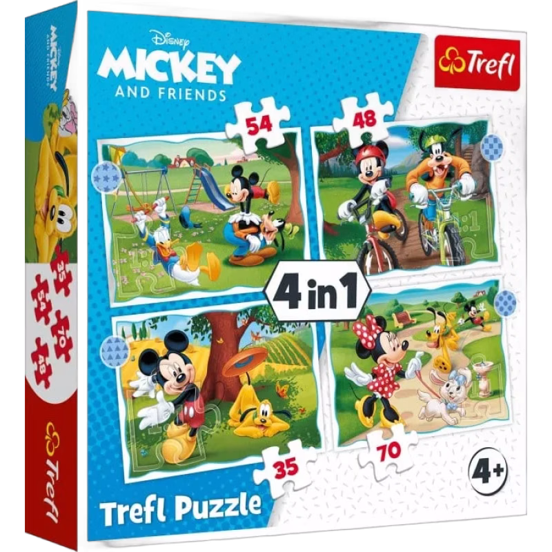 Trefl Disney Musse Pigg Pussel 4i1 (35-48-54-70-bitar)