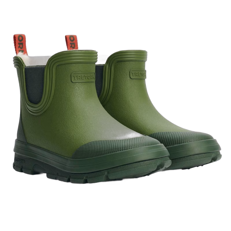 Tretorn Aktiv Chelsea Fodrade Gummistövlar, Bronze Green, 28