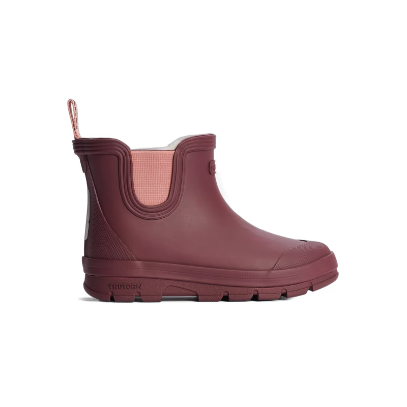 Tretorn Aktiv Chelsea Fodrade Gummistövlar, Burgundy, 36