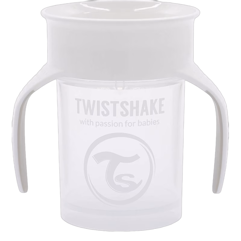 Twistshake 360 Träningsmugg, Vit