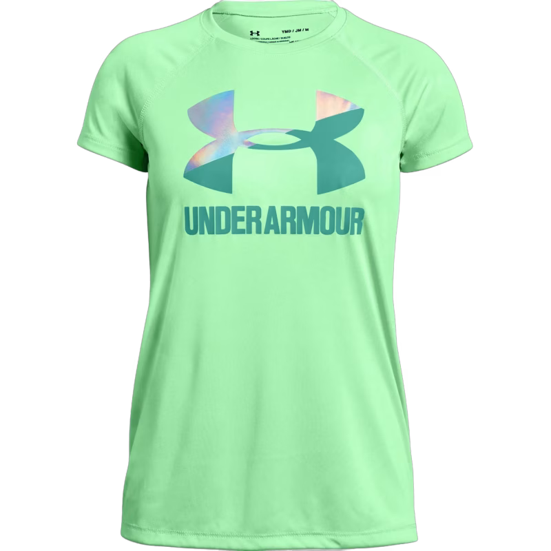 Under Armour Big Logo Tee Solid SS Träningströja, Green Typhoon XS
