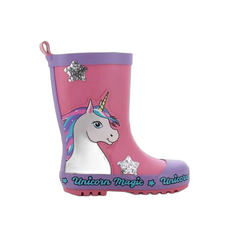 Unicorn Academy Gummistövlar, Purple/Fuchsia, 24