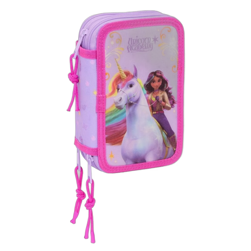 Unicorn Academy Trippelpennfodral, Lila