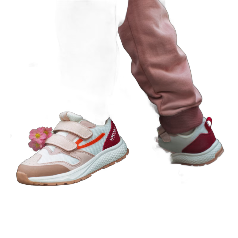 Viking Century 2V WP Sneakers, Eggshell/Red, 26