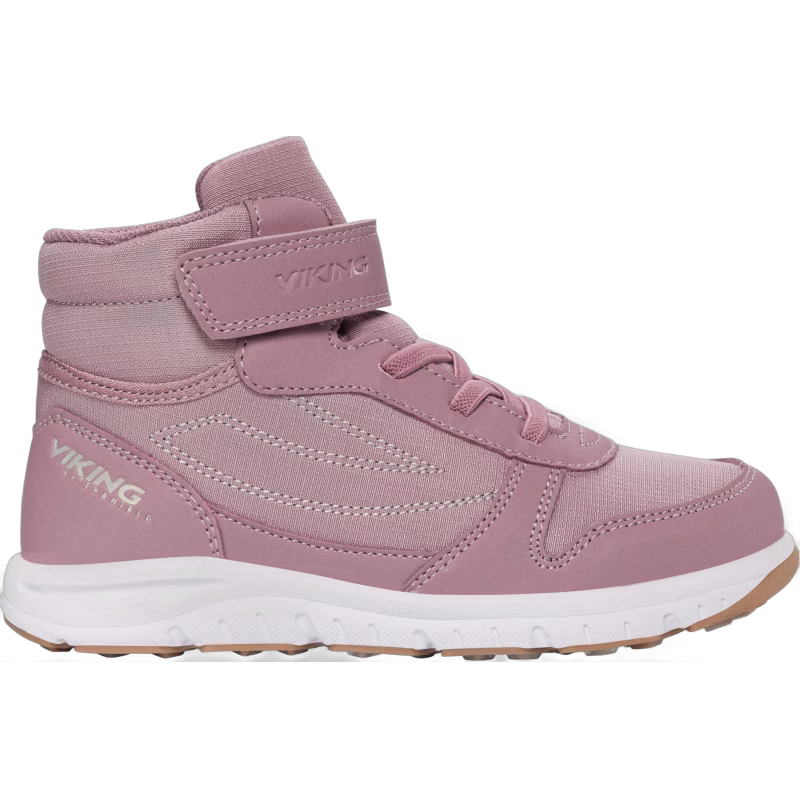 Viking Hovet Mid 1V WP Sneakers, Dusty Pink, 29