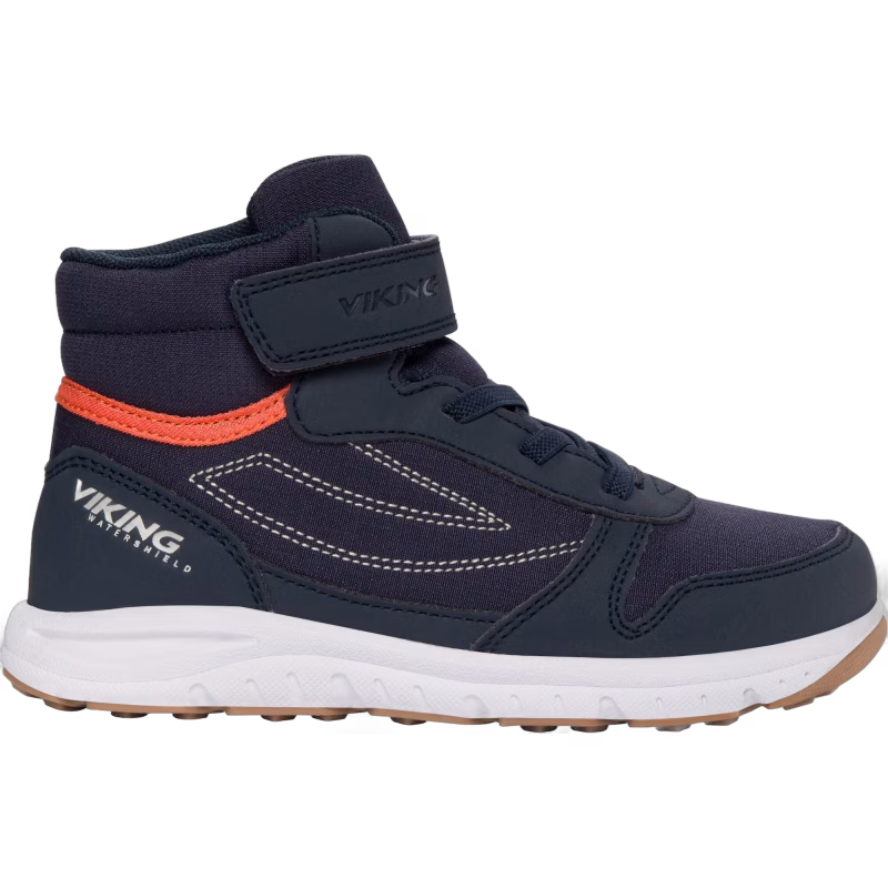 Viking Hovet Mid 1V WP Sneakers, Navy, 28