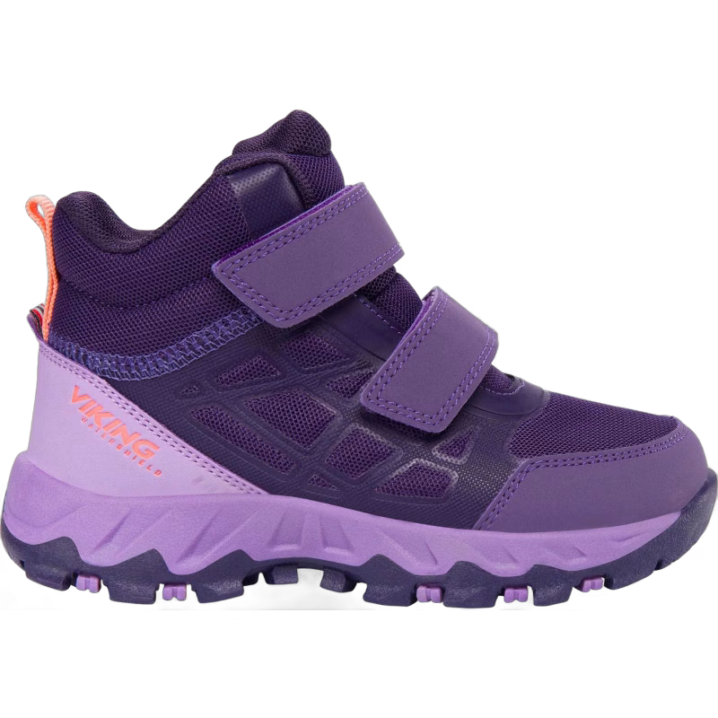 Viking Track Mid WP 2V Sneakers, Aubergine/Lilac, 28