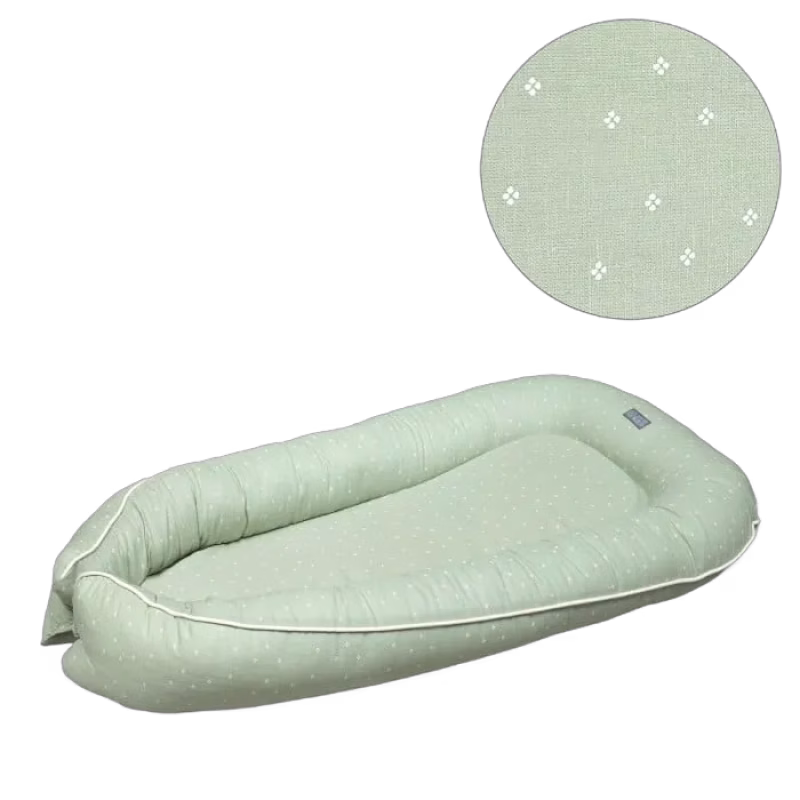 Vinter & Bloom Meadow Baby Sleep Nest (Green Fields)