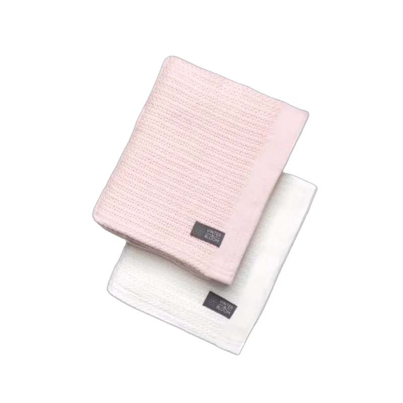 Vinter & Bloom Soft Grid Eko Gallerfilt 2-pack (Bright White/Baby Pink)