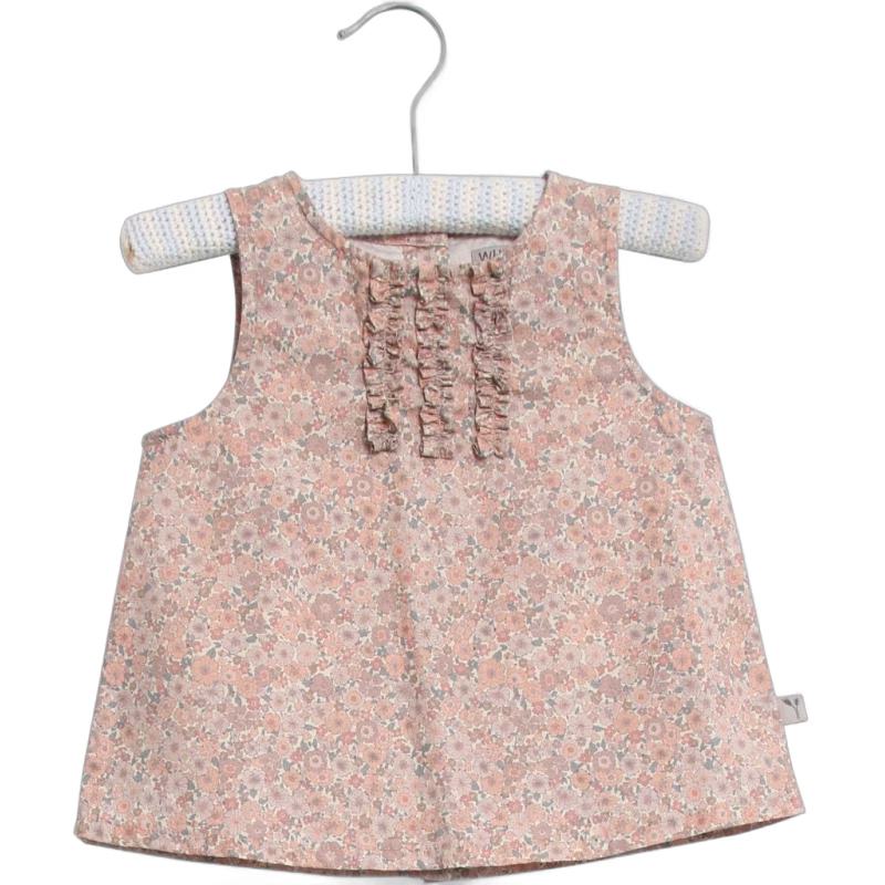 Wheat Breathe Kortärmad Blus, Powder Flowers, 68