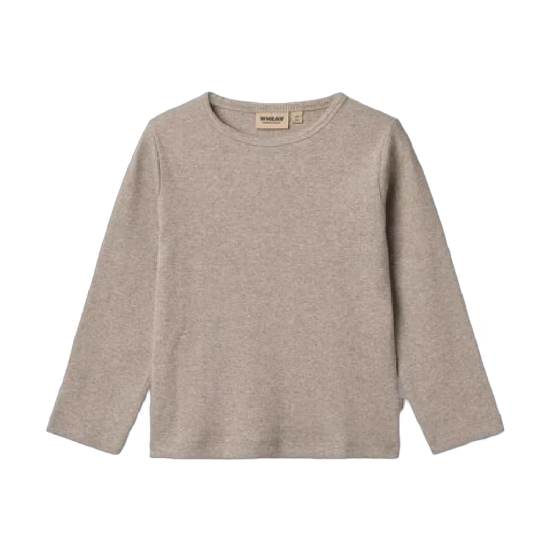 WHEAT Långärmad T-Shirt Milo Gravel Melange